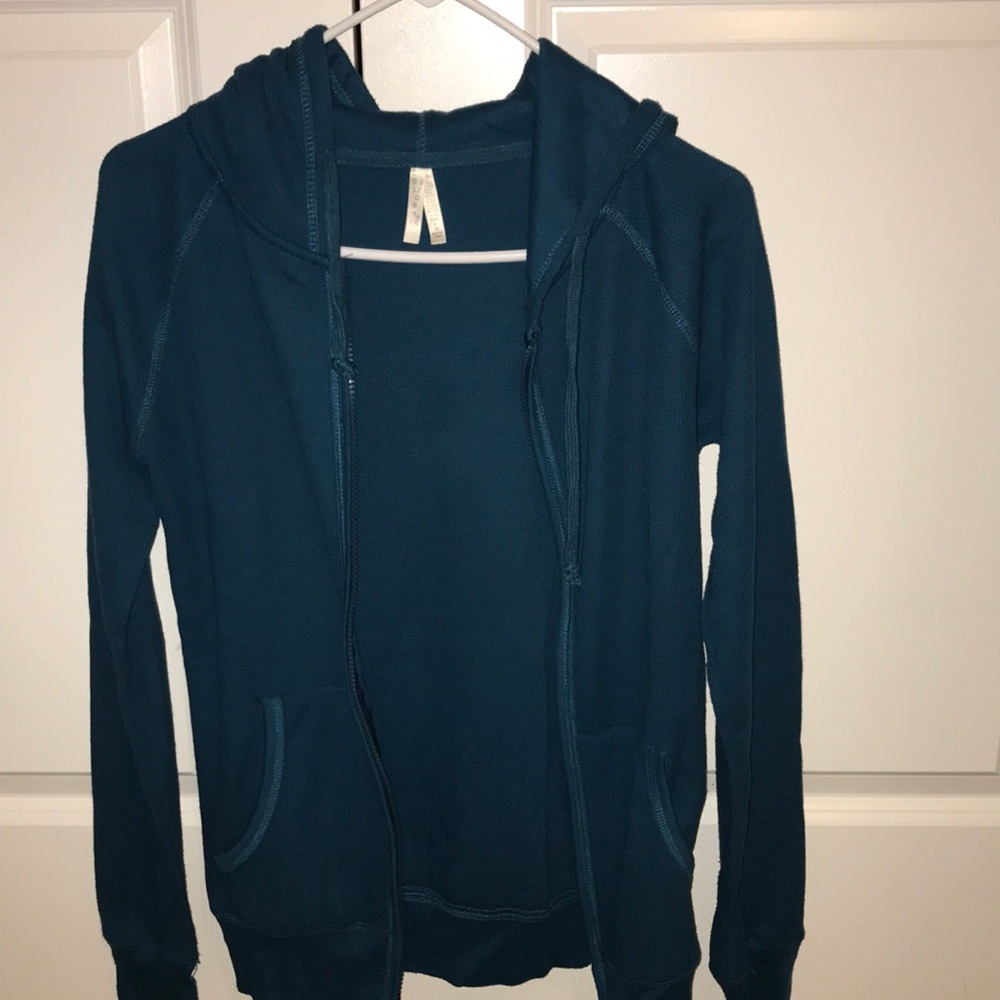 Teal zip up hoodie